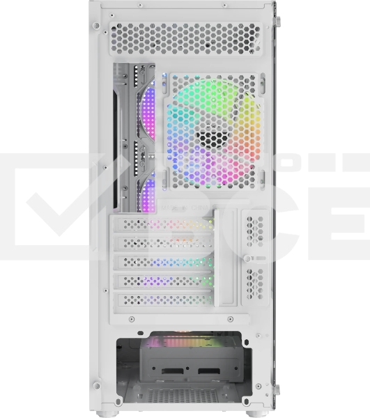 Корпус Ocypus Gamma C50 WH ARGB, Mini-Tower, белый, 4 x 120 мм