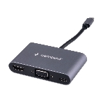 USB-концентратор Gembird UHB-D8, USB Type-C, PD100W, Jack 3,5, HDMI, VGA, USB Type-C, фото4