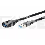 Кабель удлинительный USB3.0 Am-Af 5m Telecom черный (TUS708-5M), фото 1