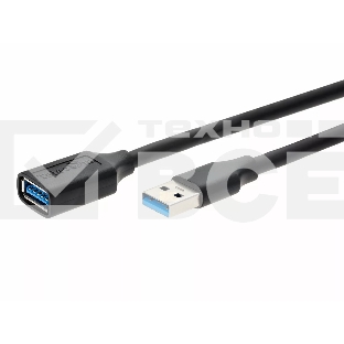 Кабель удлинительный USB3.0 Am-Af 5m Telecom черный (TUS708-5M)