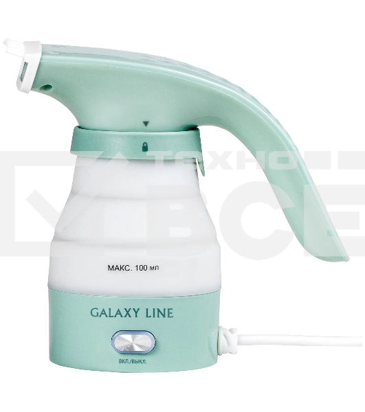 Отпариватель Galaxy Line GL 6197, бирюзовый, ручной, 700 Вт, контейнер для воды 100 мл