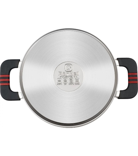 Кастрюля Rondell Stripes RDS-1636, 1.2л, 16см, с крышкой, стальной