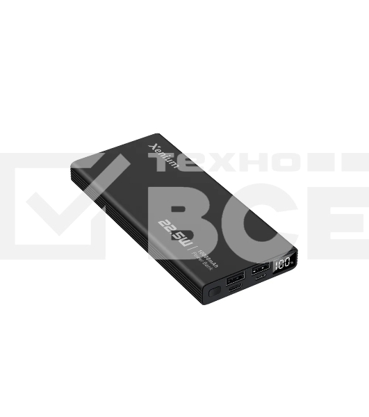 Внешний аккумулятор Xenium PowerBank P2210 черный (10000 мА*ч, 22.5 Вт, USB-A - 2 шт, USB-C - 1 шт, дисплей)