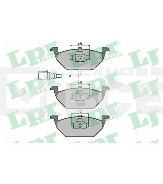 Колодки тормозные передние LPR 05P692, комплект