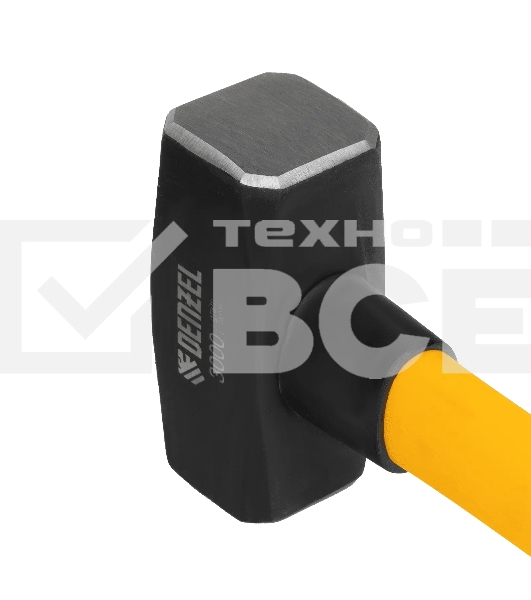 Кувалда Denzel 3000 г, кованая, фибергласовая рукоятка c TPR покрытием, 880 мм