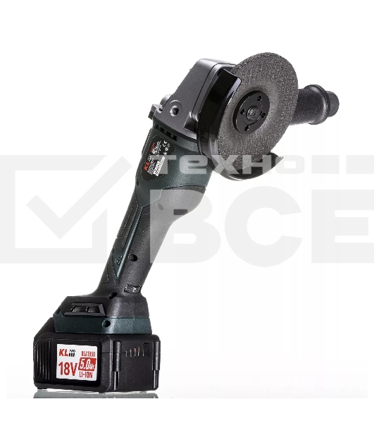Угловая шлифовальная машина бесщеточная (болгарка) аккумуляторная KLPRO KLAT18BS-50 с регулеровкой оборотов (18В, Li-ion-2шт, 5.0Ач, 115мм, М14, 500-10000 об/мин З/У,в кейсе)