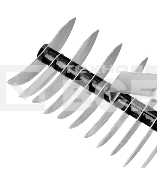 Грабли Palisad BASE двусторонние аэраторные, стальные, зубъя 11/21шт, 340 мм, без черенка