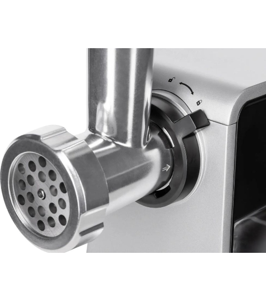 Мясорубка электрическая Hiberg MG 880 B черно-серый, 2000 Вт, 2.0 кг/мин, реверс, защита от перегрузки, насадки - 5