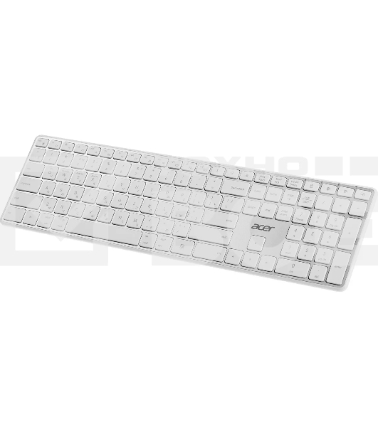Клавиатура Acer OKR301 (ZL.KBDEE.015) беспроводная, USB, Bluetooth/Радиоканал, белый/серебристый