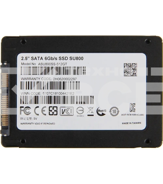 Накопитель SSD ADATA SU800, 512Gb, SATA III, 2.5