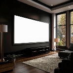 Экран для проектора S'OK SCFRV-266x150 120' 16:9 на бархатной раме, PS White, черная рама, фото2