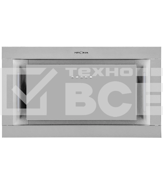 Вытяжка кухонная полновстраиваемая Krona SELINA 600 PRM INOX 3P управление кнопочное, нержавеющая сталь