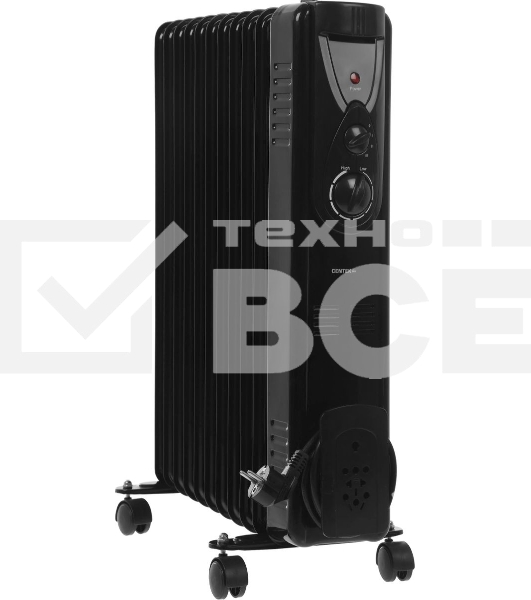 Масляный обогреватель Centek CT-6202 (11 секций) черный, 2500 Вт, 25 м2, термостат