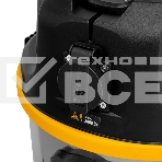Строительный пылесос Denzel RVC30 серебристый, 1400 Вт, уборка сухая/сбор воды/выдув, пылесборник мешок, 30 л, фото12