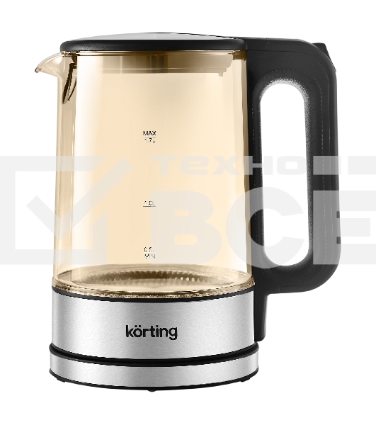 Чайник электрический Korting KWK 0903 G объем 1.7 л, материал: стекло, механическое управление, фильтр от накипи, 5 температурных режимов, автоотключение, поддержание температуры