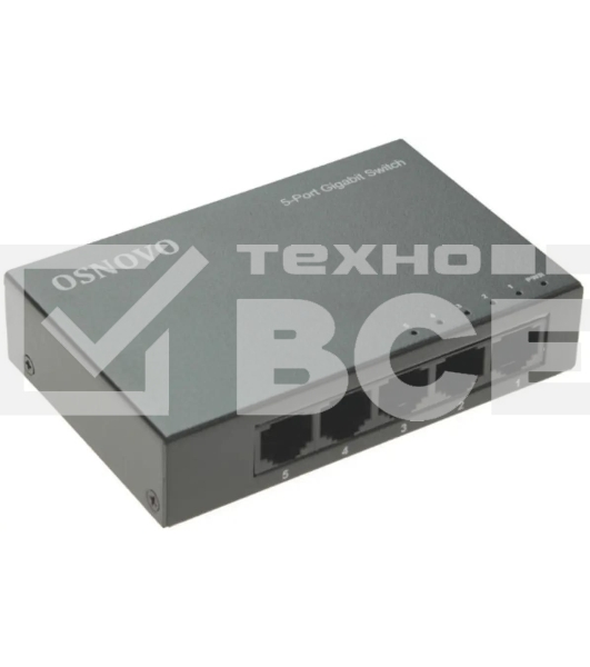 Коммутатор Osnovo SW-5G 5x1 Гбит/с неуправляемый