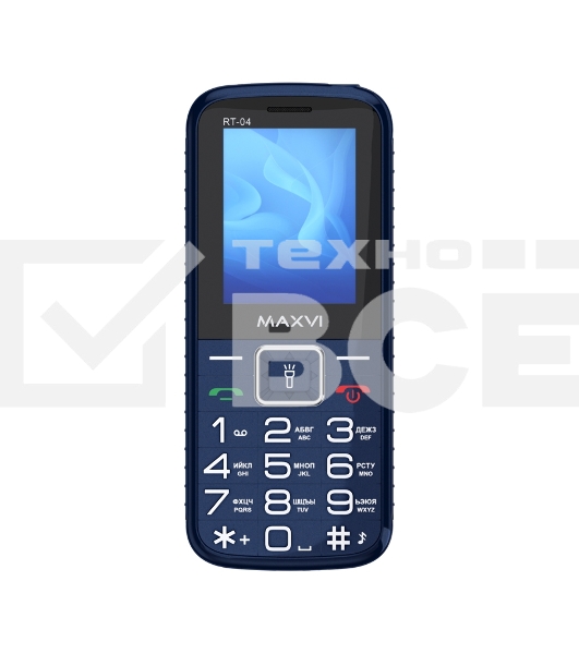 Телефон Maxvi RT-04 blue + док-станция