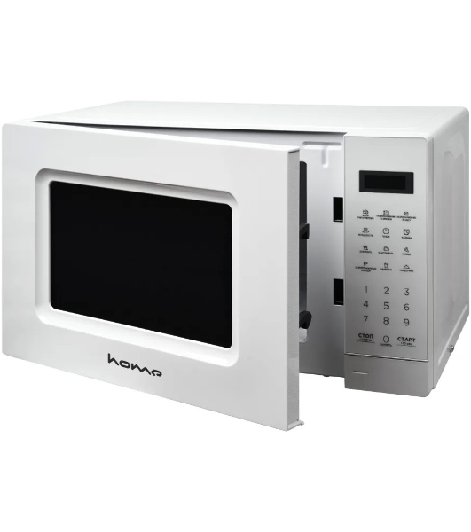 Микроволновая печь HOME HDM207BW белый, 20 л, 700 Вт, переключатели - сенсор