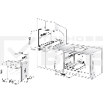 Встраиваеммый газовый духовой шкаф Gefest ДГЭ 621-01 В1, 52л, дверца с 2 стеклами, кремовый, фото11
