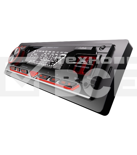 Автомагнитола AURA FIREBALL-301BT, 1 DIN, Bluetooth, USB Type-A, AUX