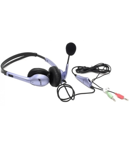 Гарнитура Genius HS-04S Two jack фиолетовый, проводная, 3.5 мм