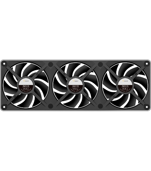 Вентилятор для корпуса Ocypus Sigma F36 BK ARGB, 3x120x120x25mm, 4-PIN PWM, 500-2200 RPM, 36 DBA MAX, FLUID DYNAMIC BEARING