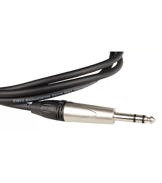 Кабель аудио FORCE FLC-101/1.51/4' TRS Jack - 1/4' TRS Jack, высококачественный стерео, используется для балансного подключения студийных мониторов, диаметр 6 мм, профессиональные металлические разъемы, длина 1,5 м