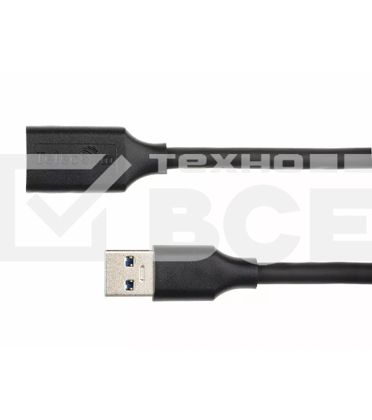 Кабель удлинительный USB3.0 Am-Af 5m Telecom черный (TUS708-5M)