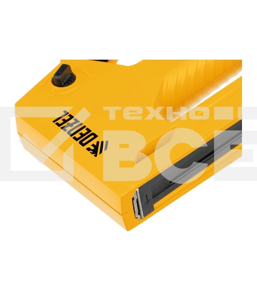 Степлер мебельный Denzel, алюминиевый корпус, тип 53, 6-14 мм, тип 300, 15 мм, тип 500, 15 мм