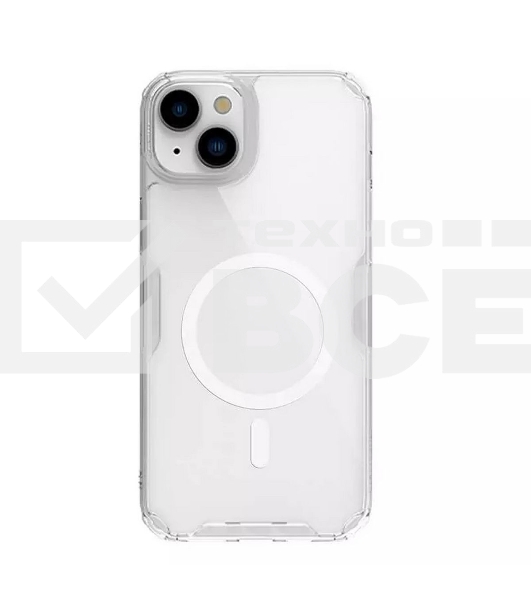 Чехол Nature TPU Pro Magnetic Case, белый, (AP IP15 Plus)