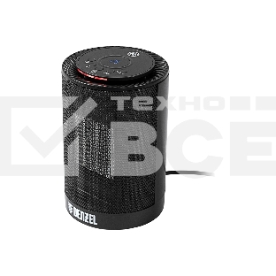 Тепловентилятор керамический Denzel DTFC-1200, черный, 600/1200 Вт, 12 м2, 3 режима, термостат