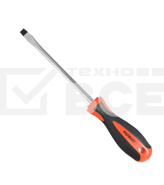 Отвертка Patriot SL8x150, CR-V,магнитная, 2-х компонентная рукоятка