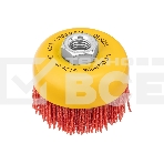 Щетка для УШМ Denzel 75 мм, чашка, нейлоновая щетина, М14, фото7