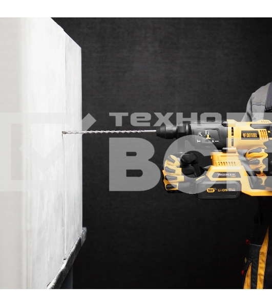 Бур по бетону Denzel двойная спираль, Cobalt W-tip, 8x310 мм, SDS PLUS