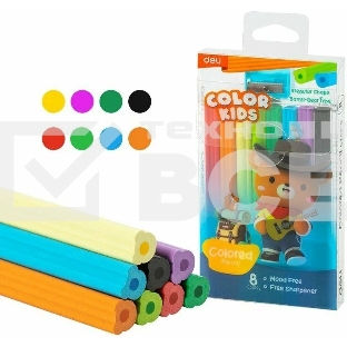 Карандаши цветные Deli EC135-8 Color Kids пластик 8 цветов (8шт)