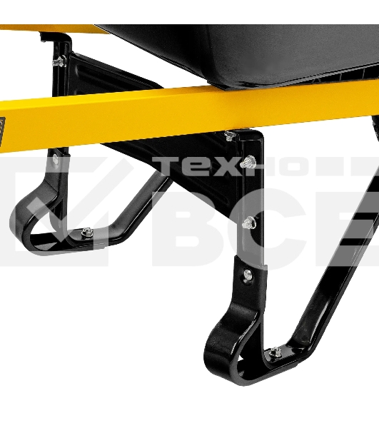 Тачка строительная Denzel усиленная, объем 140 л, 230 кг, колесо 15х6.00-6