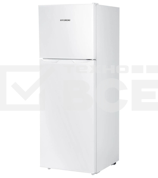 Холодильник Hyundai CT1551WT белый двухкамерный 98/33л морозилка сверху