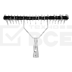 Грабли Palisad BASE двусторонние аэраторные, стальные, зубъя 11/21шт, 340 мм, без черенка, фото5