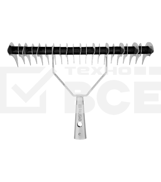 Грабли Palisad BASE двусторонние аэраторные, стальные, зубъя 11/21шт, 340 мм, без черенка