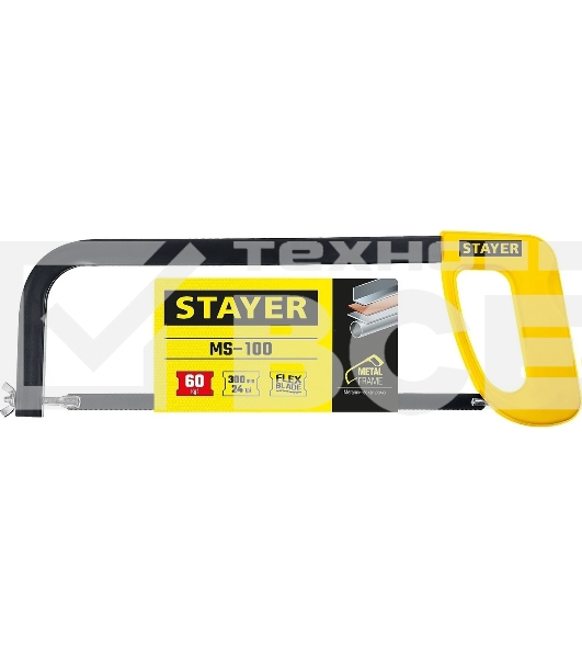 Ножовка Stayer MS-100 по металлу, 60 кгс, 1576_z02