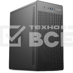 Компьютерный корпус CBR PCC-MATX-V285-WPSU черный mATX, Minitower V285, без БП, 1*USB 3.0 Type-C, 1*USB 3.0, 1*USB 2.0, HD Audio+Mic, кабель питания 1.2м