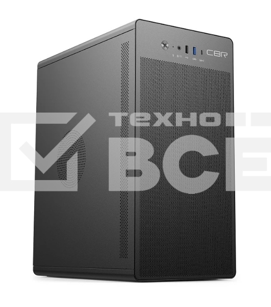Компьютерный корпус CBR PCC-MATX-V285-WPSU черный mATX, Minitower V285, без БП, 1*USB 3.0 Type-C, 1*USB 3.0, 1*USB 2.0, HD Audio+Mic, кабель питания 1.2м