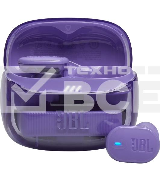 Наушники JBL, модель Tune Buds 2 Ghost фиолетовый