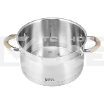 Набор посуды LARA LR02-119 БЕРЛИН 6 пр. 1.7+3.1+5.5 л, 16 см, 20 см, 24 см капсулированное индукционное дно, крышка дуршлаг, фото6