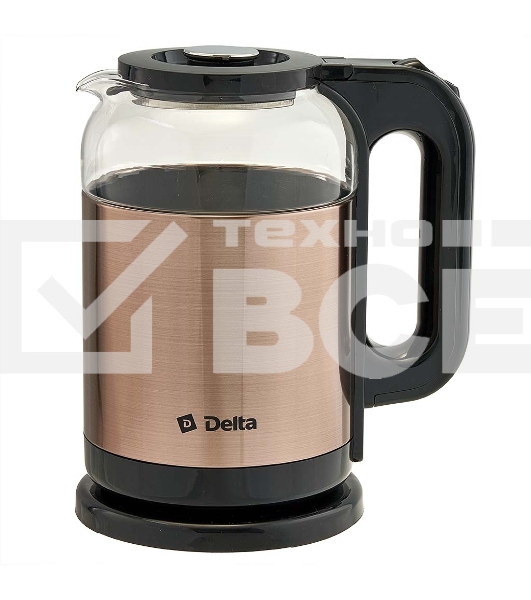 Чайник электрический DELTA DL-1115 золотой