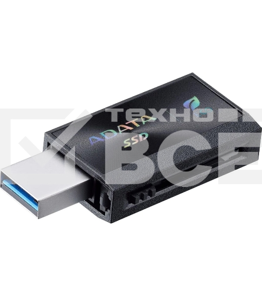 Внешний SSD ADATA SC730, 1TB, USB 3.2 Gen 2 Type-A/Type-C, R/W 600/600, черный