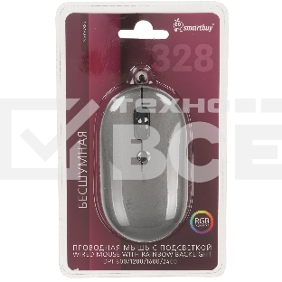 Мышь проводная SMARTBUY (SBM328G) 328 серый металлик