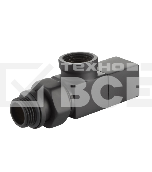 Набор дизайн-вентилей CUBE, осевой черный 1/2