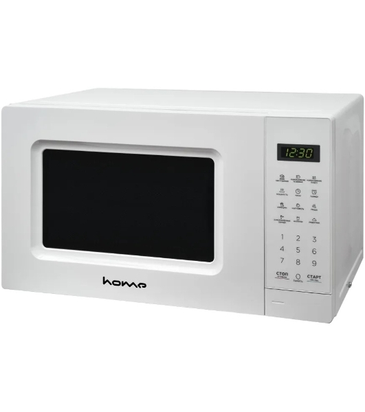 Микроволновая печь HOME HDM207BW белый, 20 л, 700 Вт, переключатели - сенсор