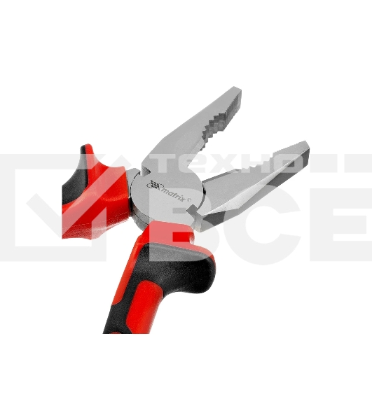 Плоскогубцы Matrix NICKEL 180 мм, никелированные, двухкомпонентные рукоятки